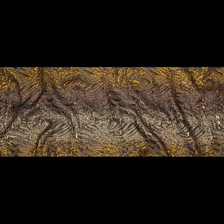 Metallic Bright Gold, Bronze and Winter Twig Abstract Ombre Luxury Brocade