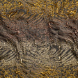 Metallic Bright Gold, Bronze and Winter Twig Abstract Ombre Luxury Brocade