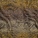 Metallic Bright Gold, Bronze and Winter Twig Abstract Ombre Luxury Brocade
