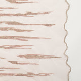 3D Embroidered Lace with Beads and Scalloped Edges - Metallic Etherea Pink Abstract