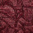 Red Striped Baby Sequins on Black Stretch Mesh