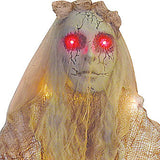 180cm Illuminated Ghost Bride Halloween Hanging Decoration Red Eyes
