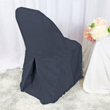 1 Piece Pewter Polyester Chair Cover for Modern Folding Seating