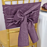 10 Pieces Wisteria Crushed Taffeta Chair Sashes for Elegant Event Seating 9.5x108 inches