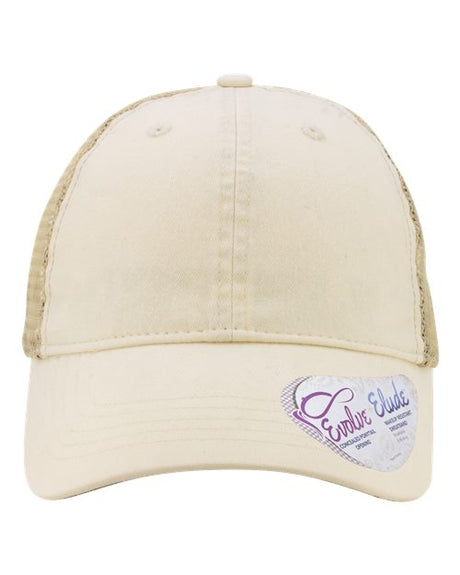 Infinity Her Women's Washed Mesh-Back Ponytail Cap