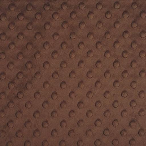 Brown Minky Dimple Dot Fabric,