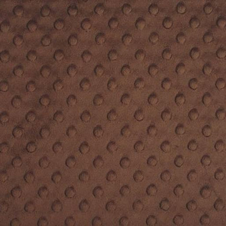 Brown Minky Dimple Dot Fabric,