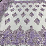 Beaded 3D Floral Lace Fabric