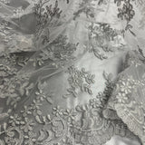 Embroidered Lace Net Mesh Bridal Fabric