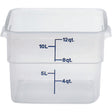Cambro 12SFSPP190 Translucent Square Storage Container 12 Qt. - 11-1/4" 12-1/4" x 8-3/4" High