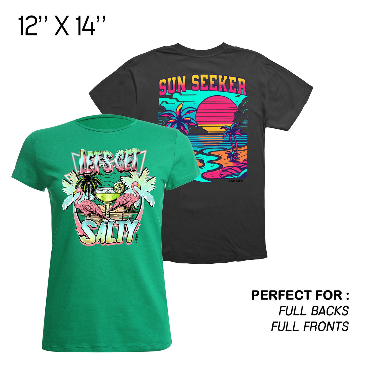 Direct To Film DTF Order Transfers By Size - Custom DTF Transfer Printing, Sizing Options, Vibrant Full Color (1 Transfer)