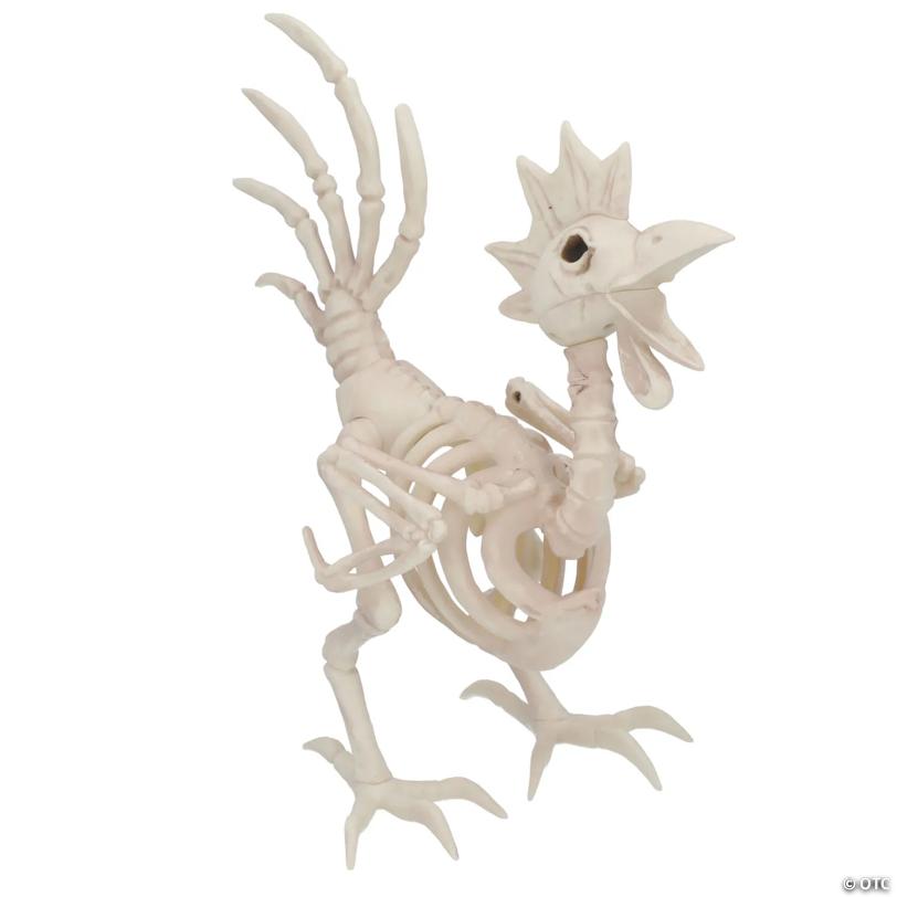 12 1/2" Rooster Skeleton Halloween Tabletop Decoration