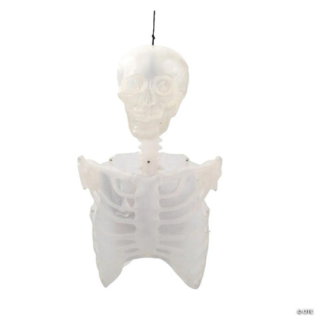 12 1/4-Inch Light-Up Hanging Skeleton Torso with Flashing Fire Lights