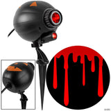 12" Lightshow ® Halloween Cascading Red Blood Drip Projection Light Halloween Outdoor Yard Decoration