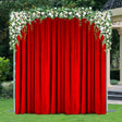 Crushed Velvet Backdrop Drape Panel 14 ft x 57 in Red