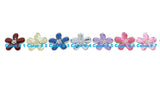Flower Rhinestone Brooch Fuchsia Pink 1.50"