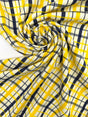 Checked Acrylic Cotton Wool Fabric