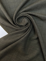 Wool Tweed Green Black Checked