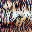 Orange Velboa Fur Tiger Animal Short Pile Fabric,
