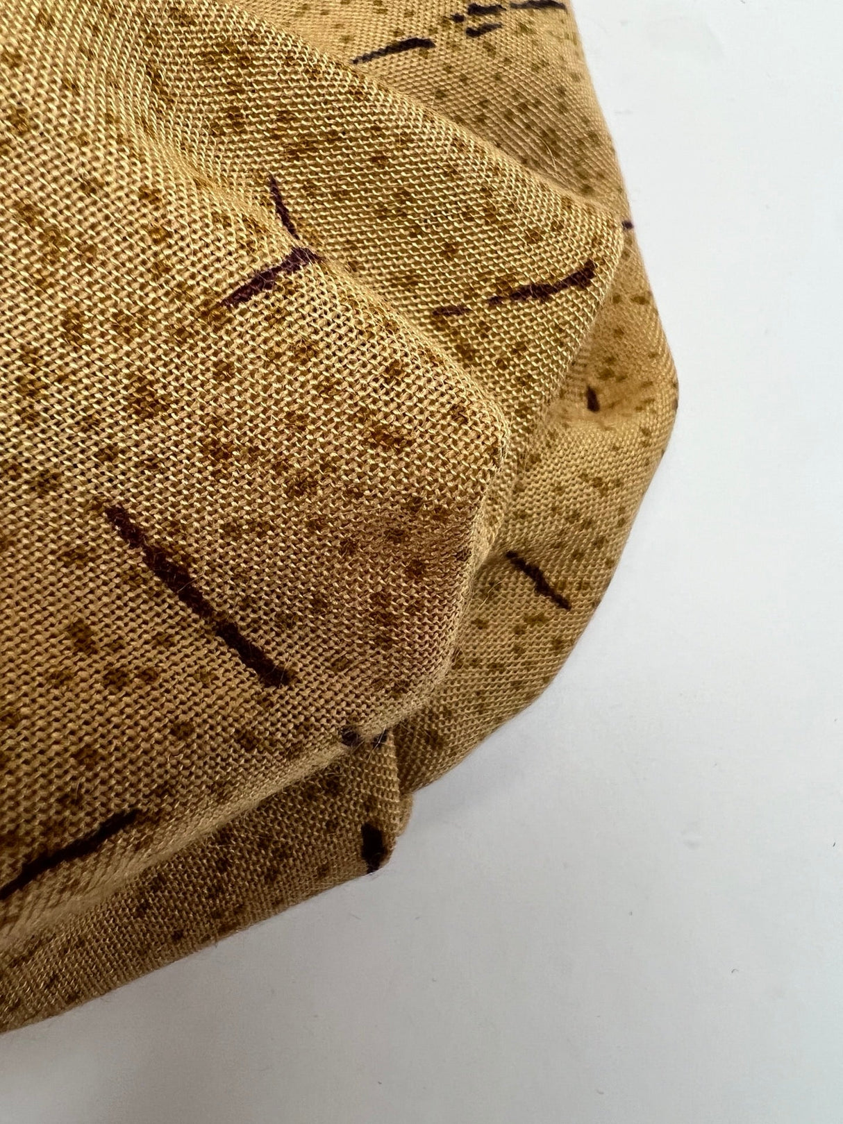 Acrylic Woven Printed Brown Beige Fabric