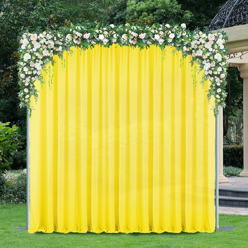 Chiffon Backdrop Drape Panel 10 ft x 57 in Canary Yellow