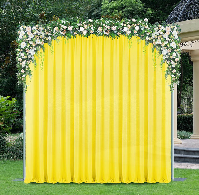 Chiffon Backdrop Drape Panel 10 ft x 57 in Canary Yellow