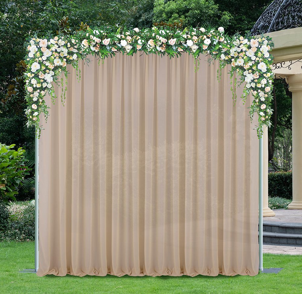 Chiffon Backdrop Drape Panel Champagne
