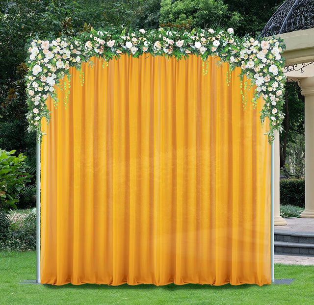 Chiffon Backdrop Drape Panel Gold