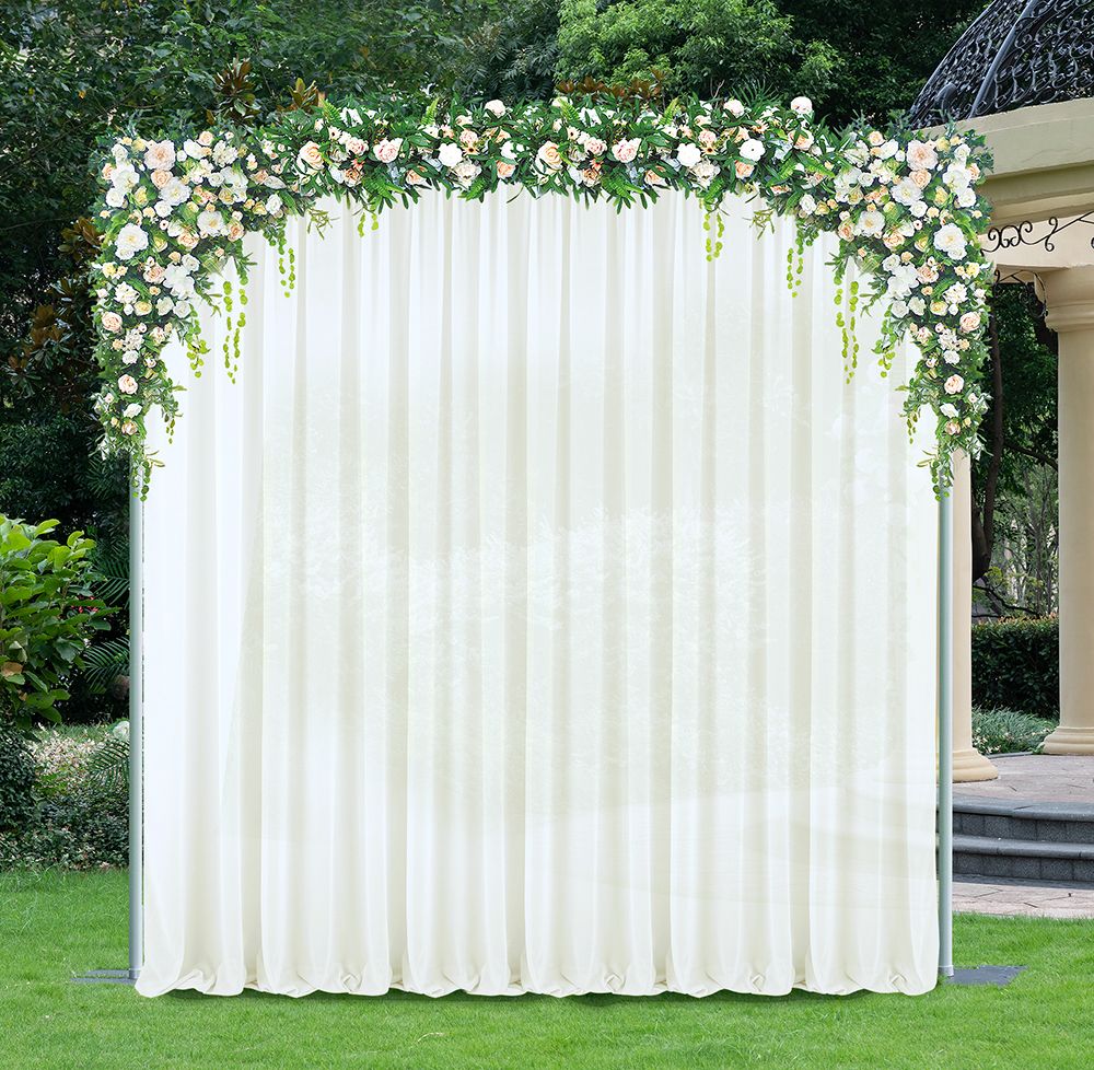 Chiffon Backdrop Drape Panel 10 ft x 57" Ivory
