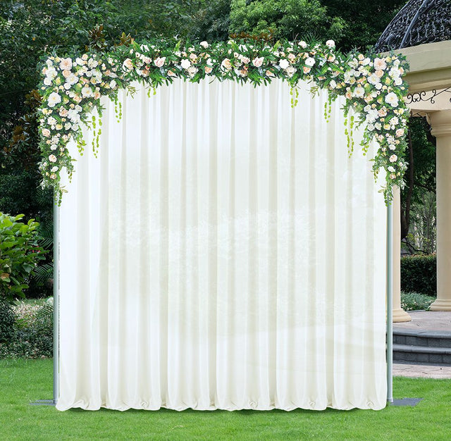 Chiffon Backdrop Drape Panel 10 ft x 57" Ivory