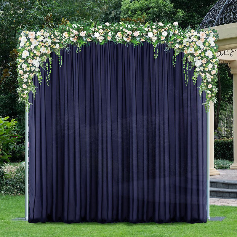 Chiffon Backdrop Drape Panel Navy Blue