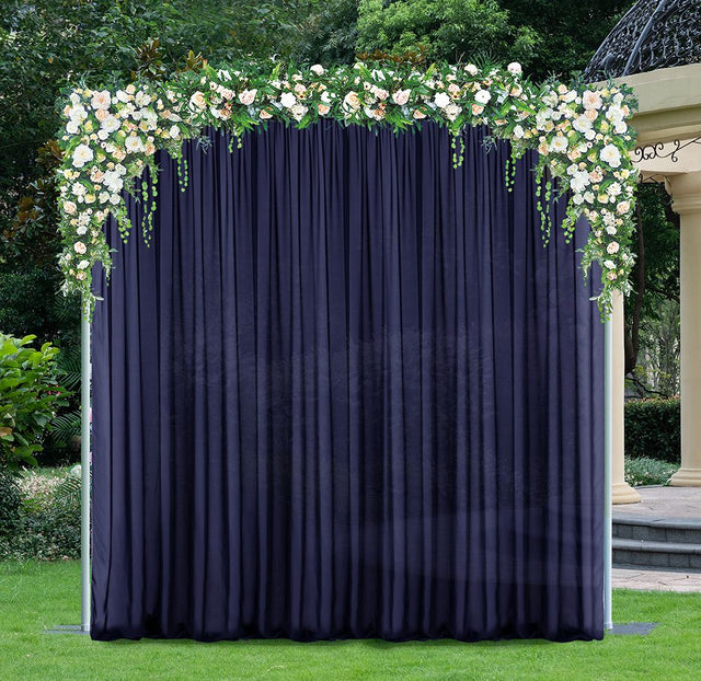 Chiffon Backdrop Drape Panel Navy Blue