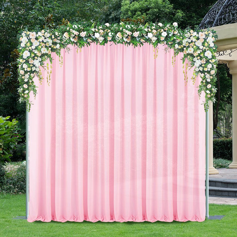 Chiffon Backdrop Drape Panel 10 ft x 57" Pink