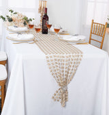 Lace Table Runner 12x108 Champagne