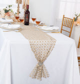 Lace Table Runner 12x108 Champagne