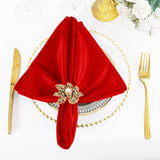 Cloth Dinner Napkins Holland Velvet 20x20 Red