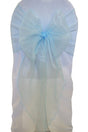 Organza Chair Sash 12x116 Angle End Baby Blue