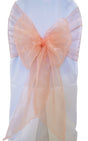 Organza Chair Sash Angle End 12x116 Apricot/Peach
