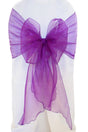 Organza Chair Sash Purple 12x116 Angle End