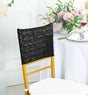 Sequin Spandex Chair Cap Black 13.5x10