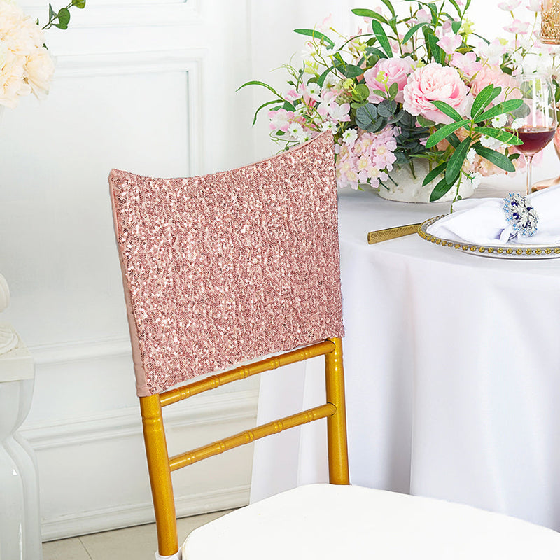 Sequin Spandex Chair Caps