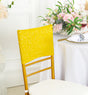 Sequin Spandex Chair Cap Canary Yellow 13.5x10