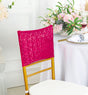 Sequin Spandex Chair Caps Fuchsia