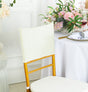Sequin Spandex Chair Cap Ivory 13.5x10