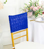 Sequin Spandex Chair Cap Royal Blue 13.5x10