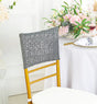 Sequin Spandex Chair Cap Silver 13.5x10