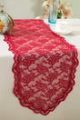 Lace Table Runner 13.5x108 Apple Red