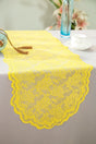 Lace Table Runner 13.5x108 Canary Yellow
