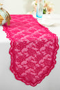 Lace Table Runner 13.5x108 Fuchsia