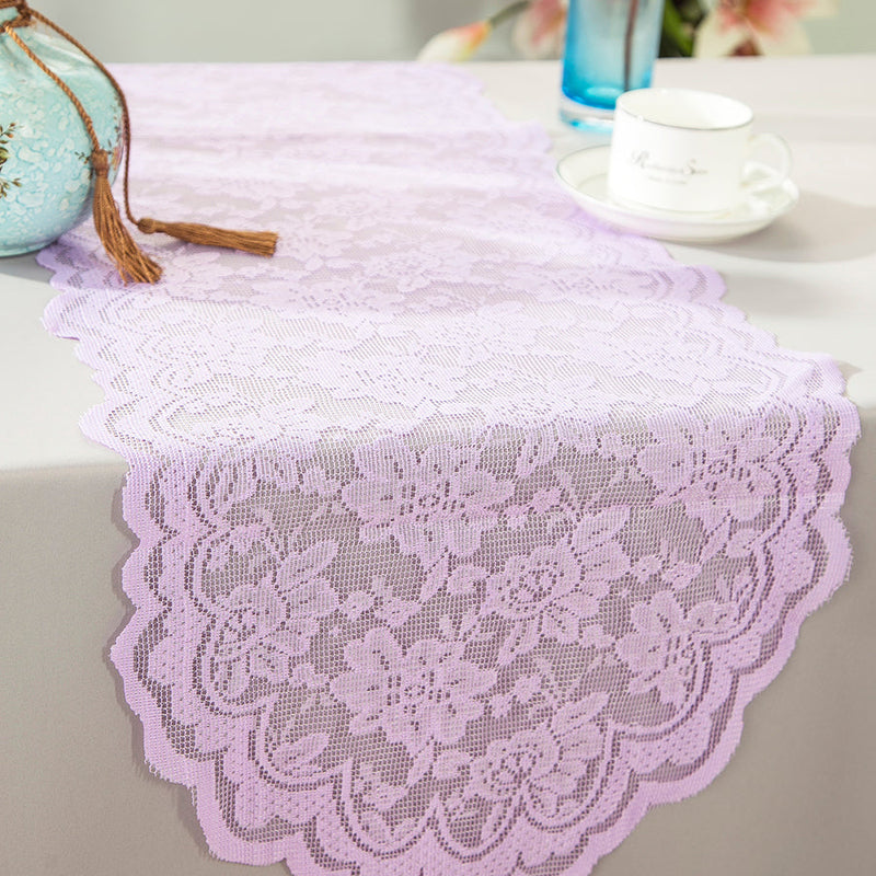 Lace Table Runner 13.5x108 Lavender